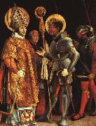  Matthias  Grunewald The Disputation of St.Erasmus and St.Maurice oil painting reproduction